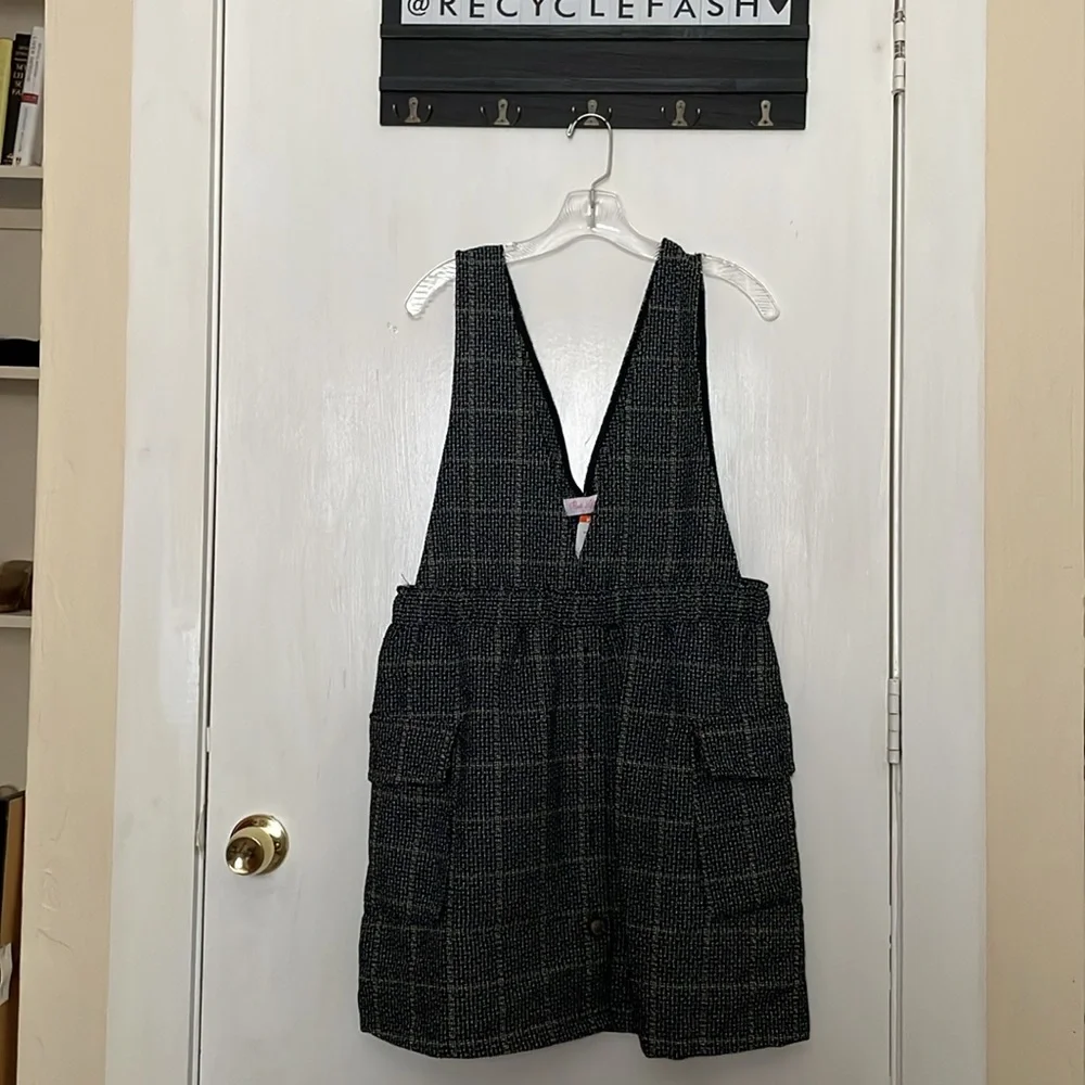 Pink Lily Dresses Plaid Overall Dress - Picture 3 of 5